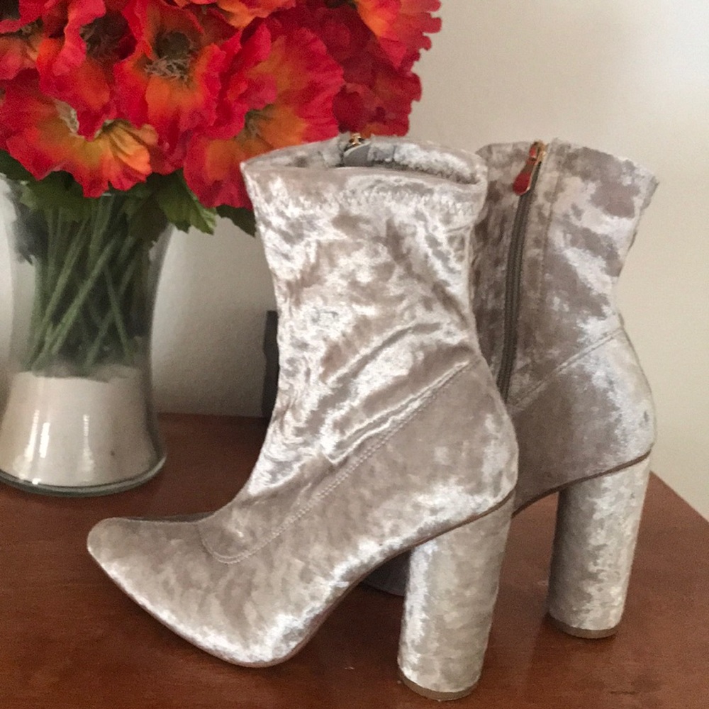 Gray Suede Ankle Boots